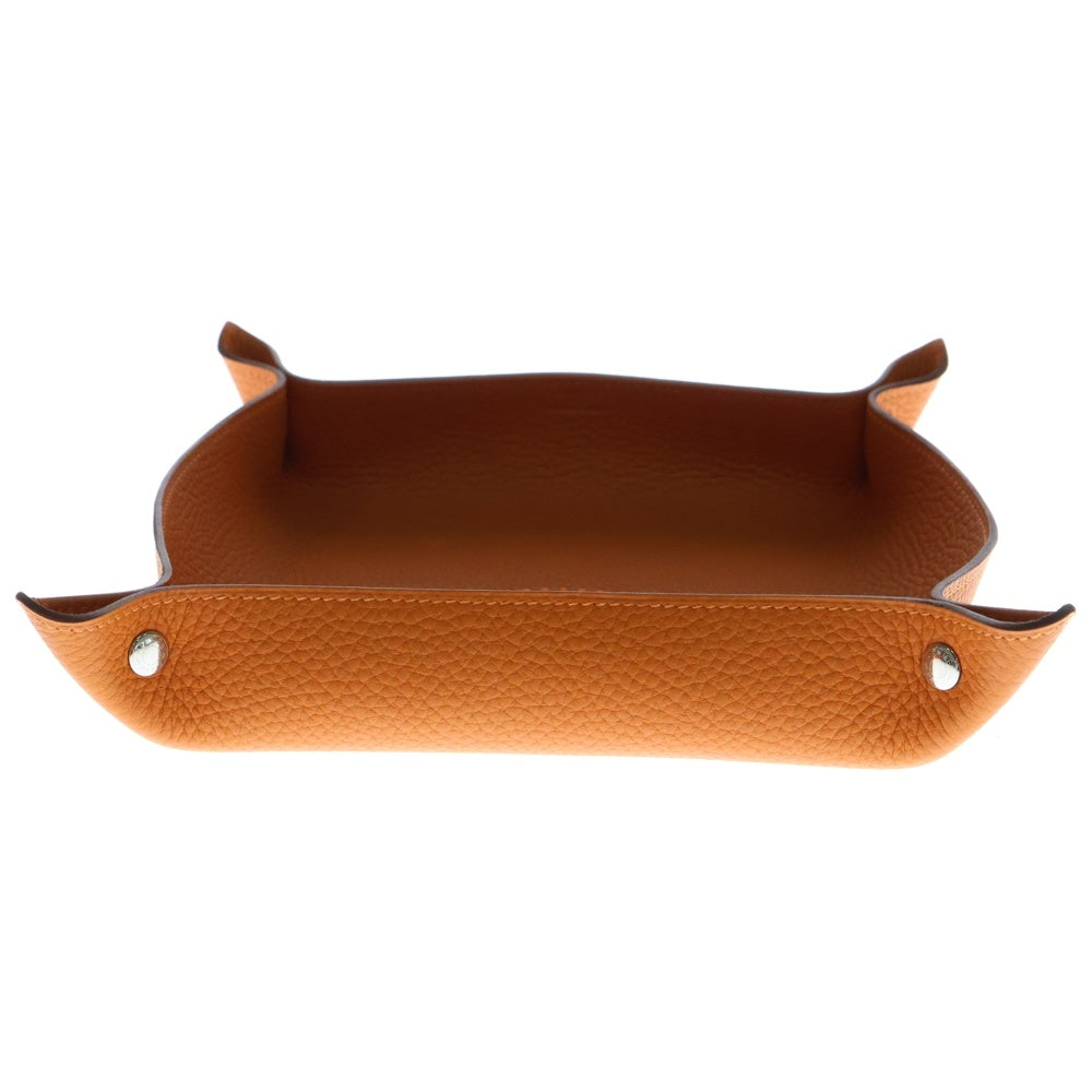 HERMES(エルメス) Hエブリン ヴィド ポッシュ レザー アクセサリー トレー トゴ D刻印 オレンジ MZ 01HA