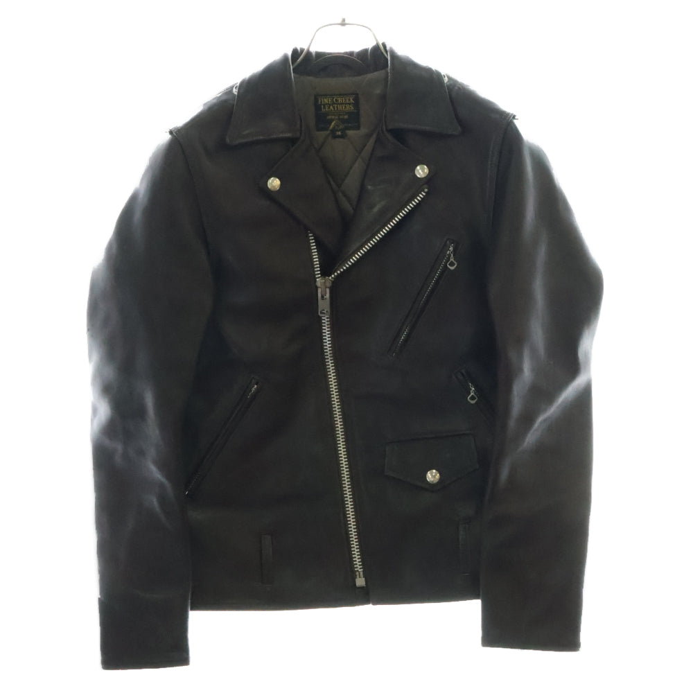 FINE CREEK LEATHERS(ファインクリークレザーズ) 23SS LEON THE NOSTAR CUSTOM レオン カスタム ダブルライダース レザージャケット ブラウン FCJK015