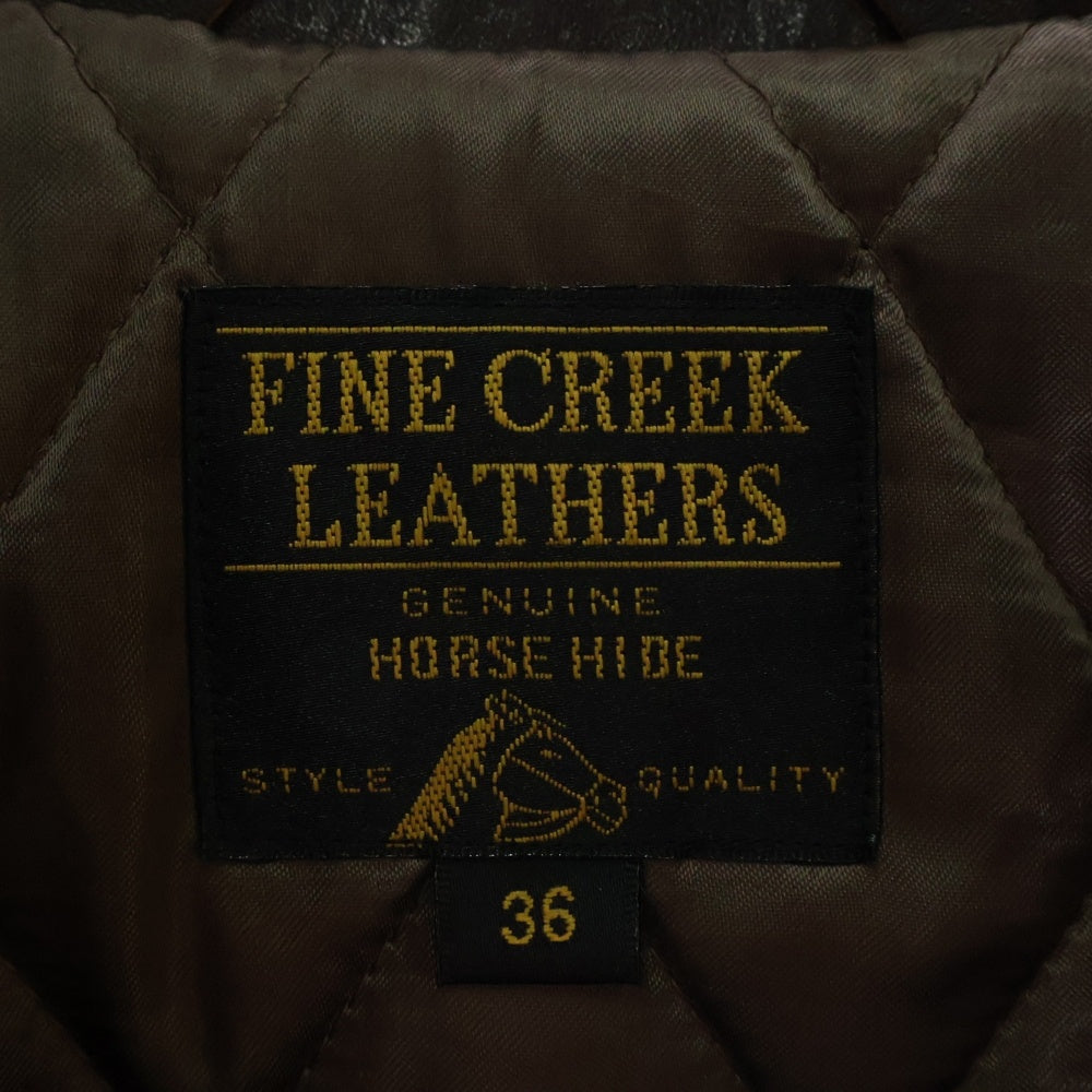FINE CREEK LEATHERS(ファインクリークレザーズ) 23SS LEON THE NOSTAR CUSTOM レオン カスタム ダブルライダース レザージャケット ブラウン FCJK015