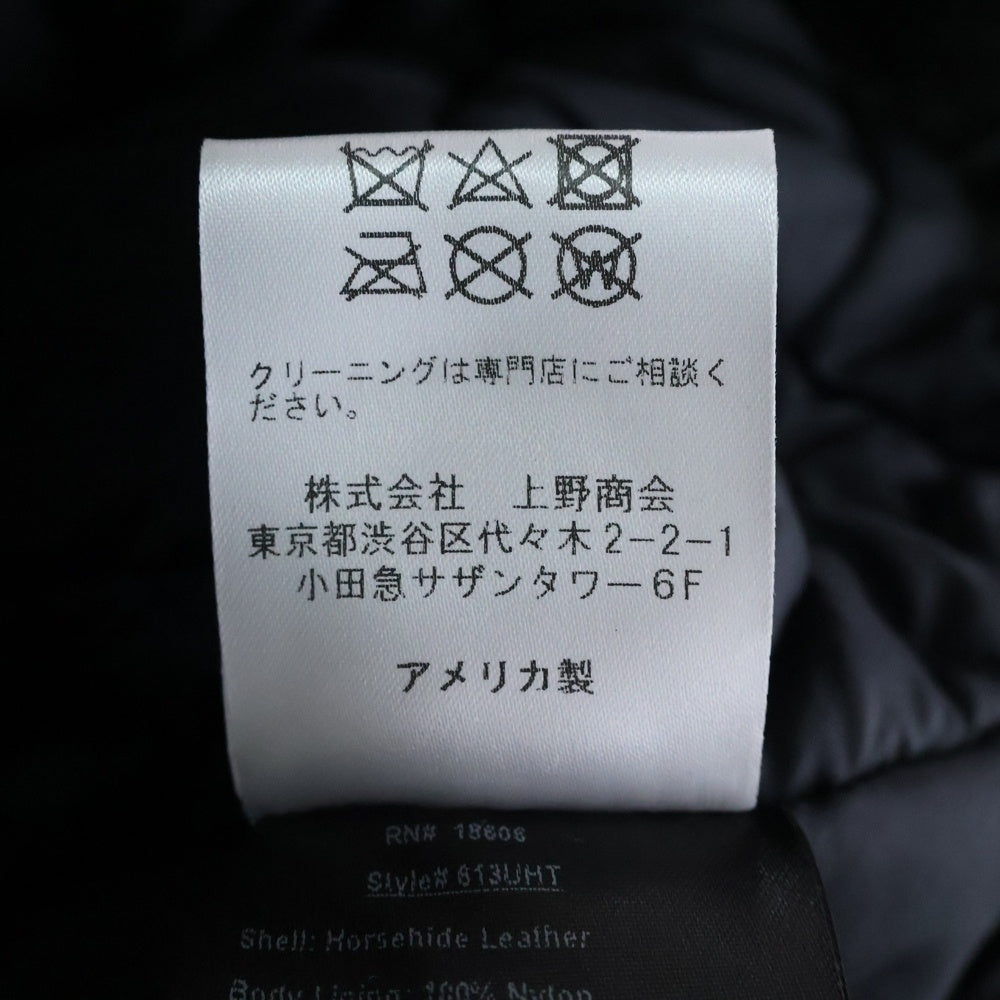 SCHOTT(ショット) 613UHT HORSEHIDE ONESTAR TALL ホースハイド ワンスター ダブルライダース レザージャケット ブラック 7416