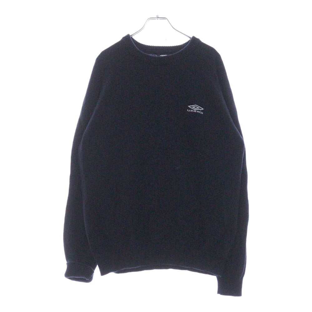 UMBRO(アンブロ) ×JOURNAL STANDARD EX STADIUM SIDE SWEATER ジャーナルスタンダード ロゴ刺繍 スタジアムサイド コットンニット セーター ネイビー 24080610000730