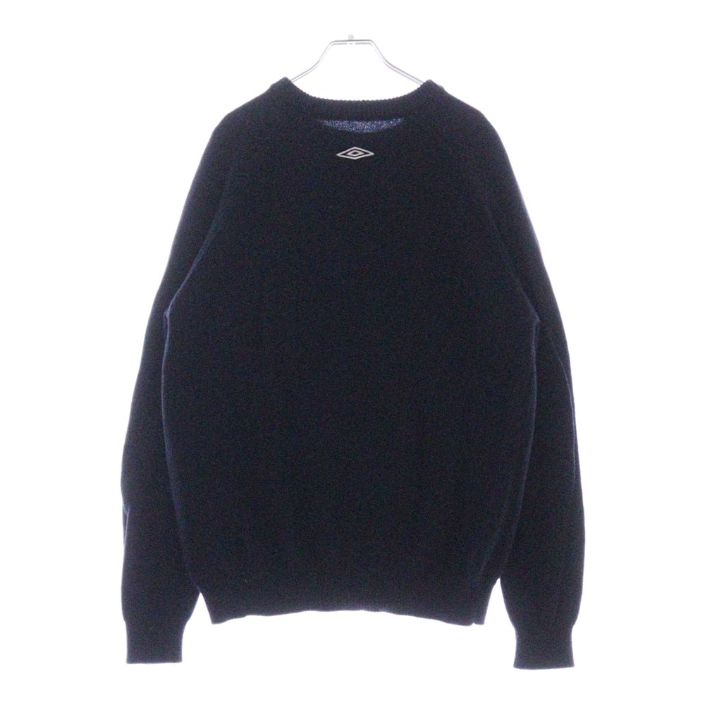 UMBRO(アンブロ) ×JOURNAL STANDARD EX STADIUM SIDE SWEATER ジャーナルスタンダード ロゴ刺繍 スタジアムサイド コットンニット セーター ネイビー 24080610000730