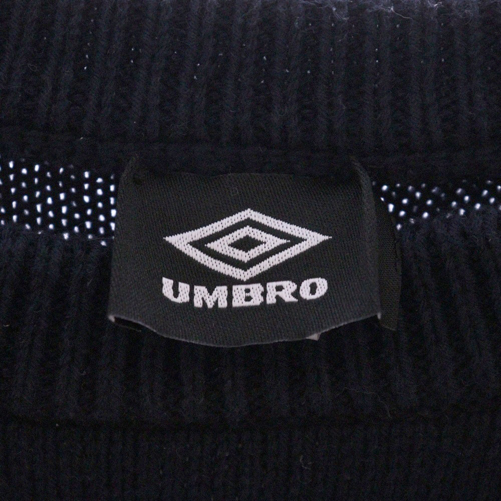 UMBRO(アンブロ) ×JOURNAL STANDARD EX STADIUM SIDE SWEATER ジャーナルスタンダード ロゴ刺繍 スタジアムサイド コットンニット セーター ネイビー 24080610000730