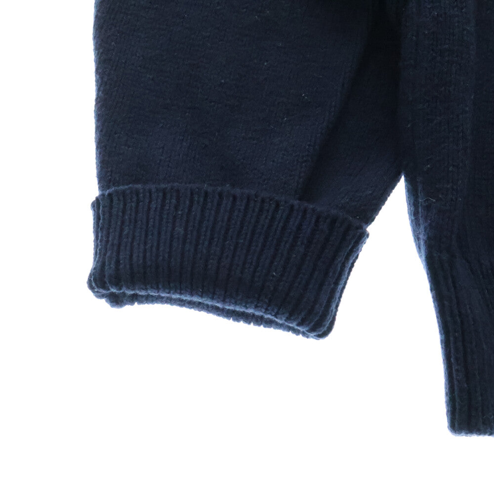 UMBRO(アンブロ) ×JOURNAL STANDARD EX STADIUM SIDE SWEATER ジャーナルスタンダード ロゴ刺繍 スタジアムサイド コットンニット セーター ネイビー 24080610000730