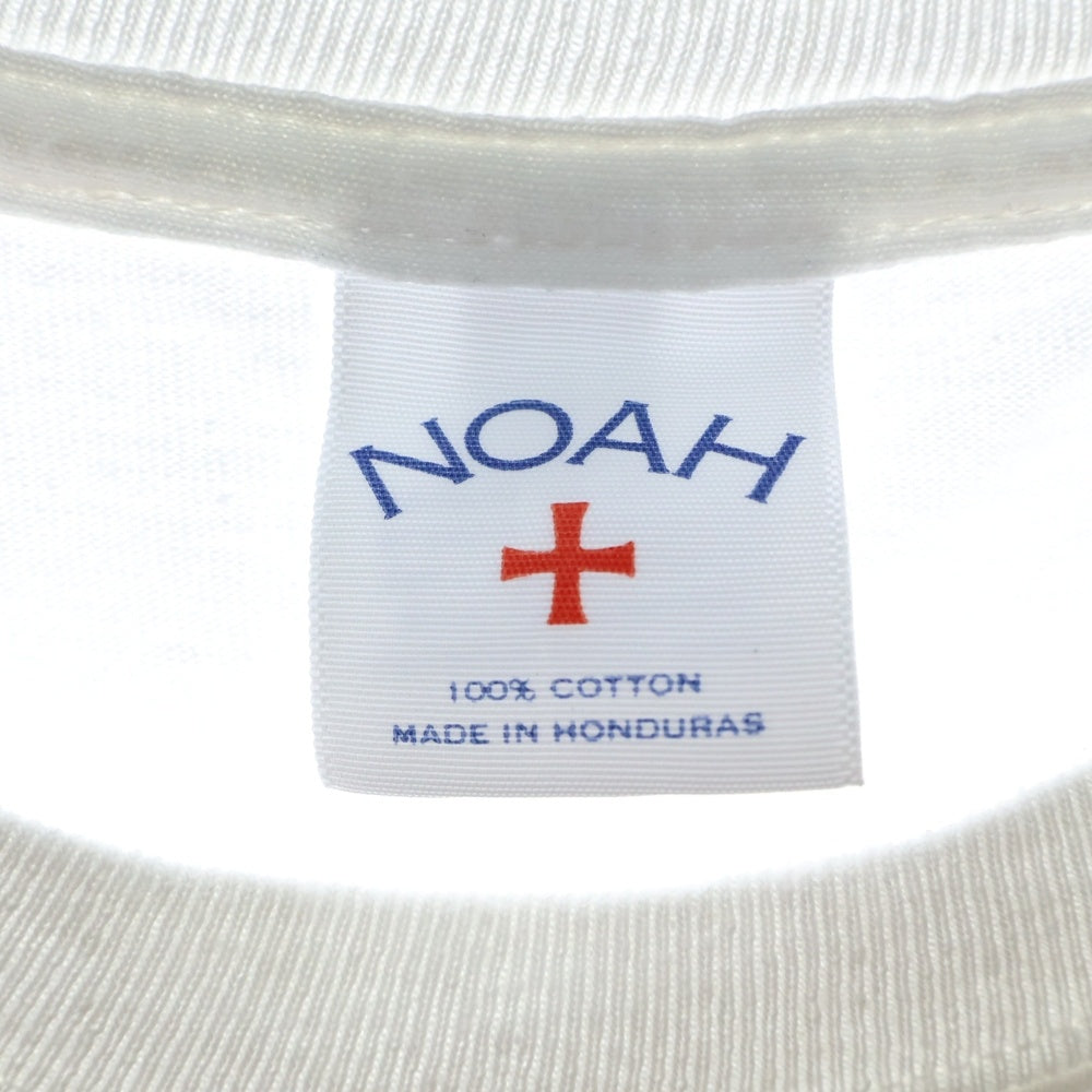 NOAH(ノア) ロゴプリント クルーネック 長袖Tシャツ カットソー ホワイト