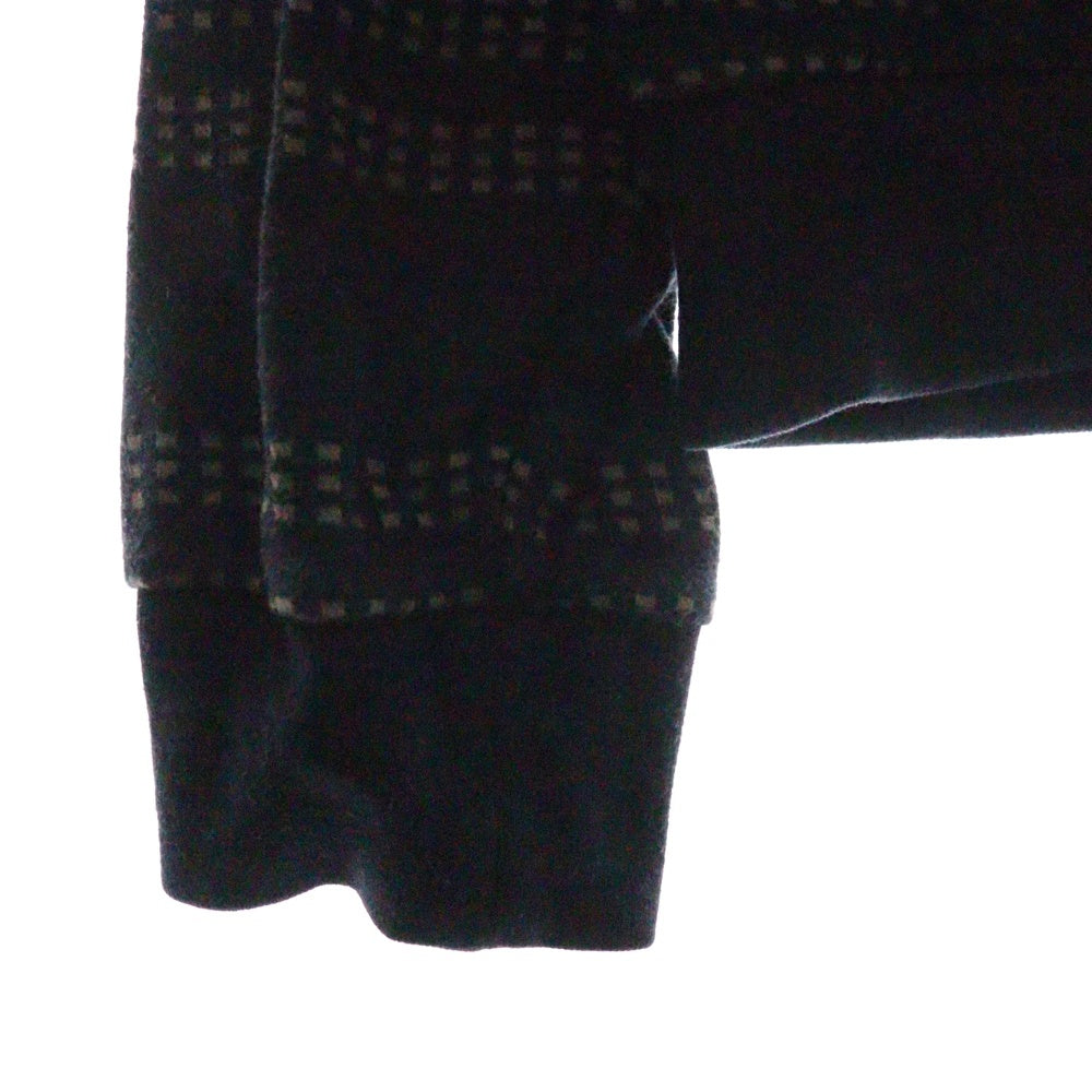 SUPREME(シュプリーム) 18SS Dash Stripe Crewneck ダッシュストライプ クラシックロゴエンブロイダリー クルーネック長袖Tシャツ カットソー ブラック/ブラウン