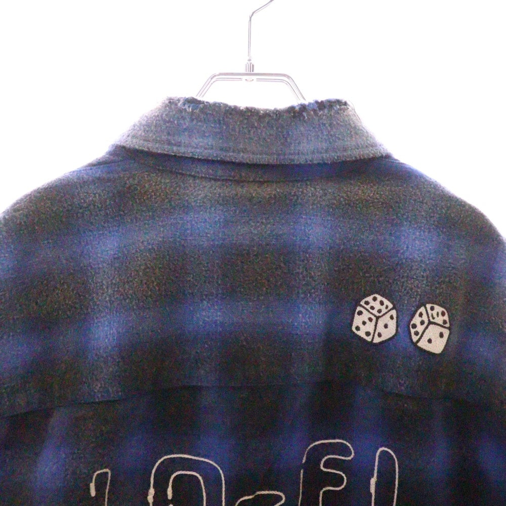 MAISON MIHARAYASUHIRO(メゾンミハラヤスヒロ) 24SS VINTAGE LIKE CHECK SHIRT ヴィンテージライク チェック 長袖シャツ ブルー J12SH073