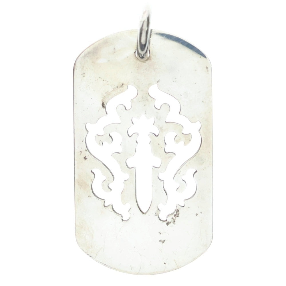 CHROME HEARTS(クロムハーツ) D TAG LRG DAGGER ヴァインダガーカットアウトドッグタグ ラージ ペンダントトップ シルバー BCA240