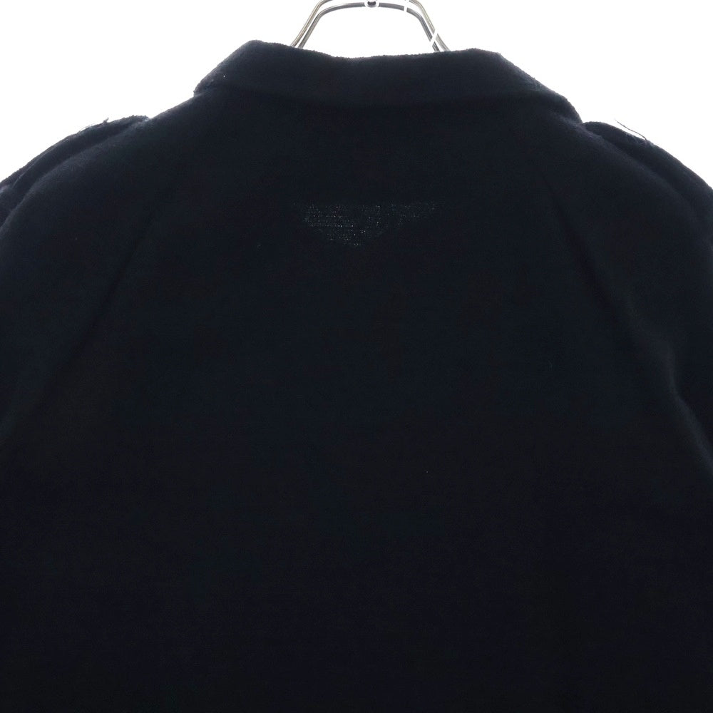 MARNI(マルニ) エポレット付 比翼ボタン アルパカ混ロングコート ブラック