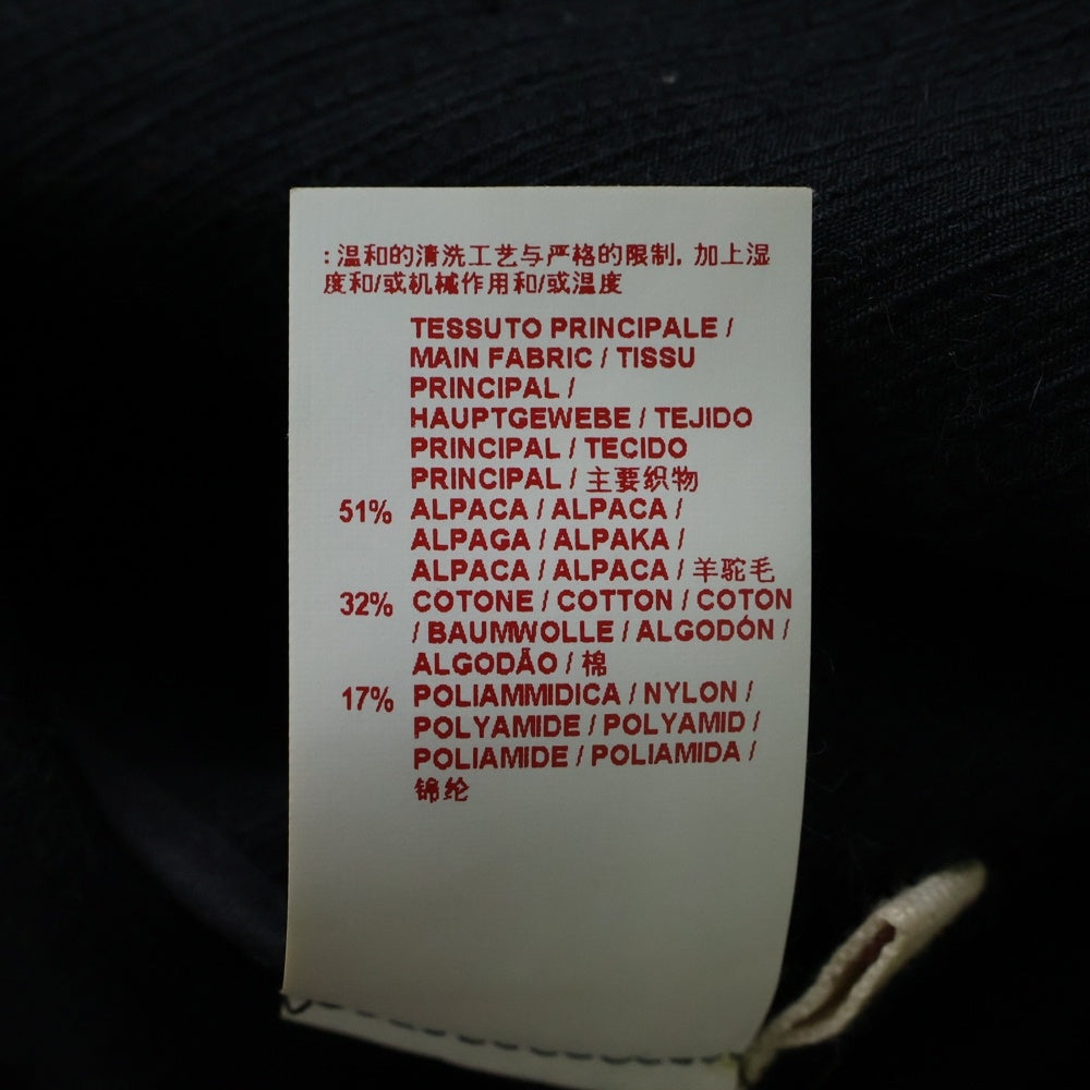 MARNI(マルニ) エポレット付 比翼ボタン アルパカ混ロングコート ブラック