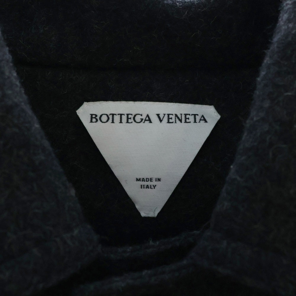 BOTTEGA VENETA(ボッテガヴェネタ) ウール フロント マルチポケット ステンカラーコート ジャケット ダークグレー 659450 V0YO0