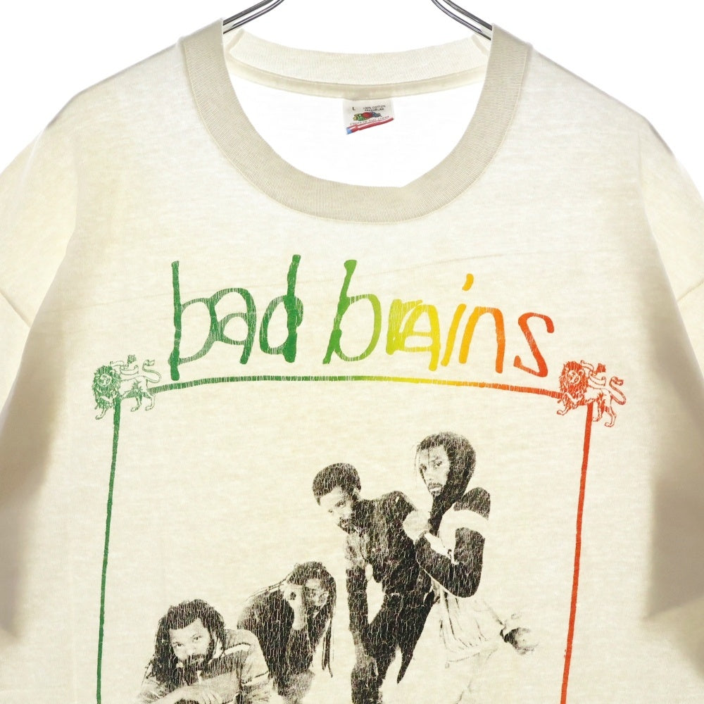 VINTAGE(ヴィンテージ) 90S VINTAGE BAD BRAINS TEE ヴィンテージ バッドブレインズ USA製 FRUITSタグ バンドTシャツ 半袖クルーネックカットソー ホワイト