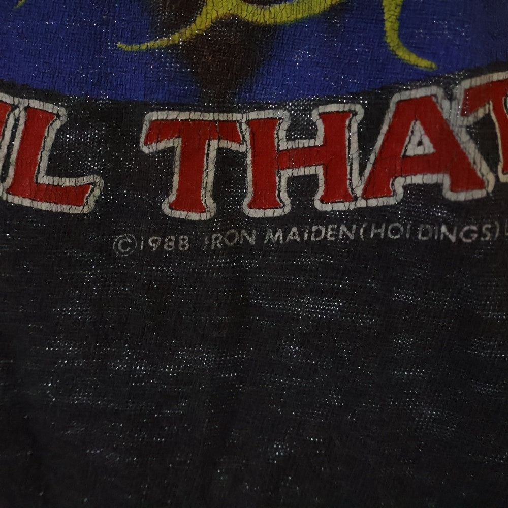 VINTAGE(ヴィンテージ) 80S VINTAGE IRON MAIDEN THE EVIL THAT MEN DO 1988 TOUR TEE ヴィンテージ アイアンメイデン 1988ツアー 両面プリントTシャツ