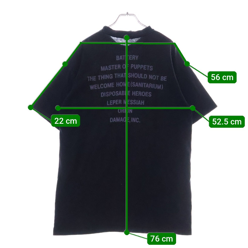 VINTAGE(ヴィンテージ) 90S VINTAGE METALLICA MASTER OF PUPPETS TEE ヴィンテージ メタリカ マスターオブパペッツ 両面プリントTシャツ 半袖クルーネックカットソー ブラック