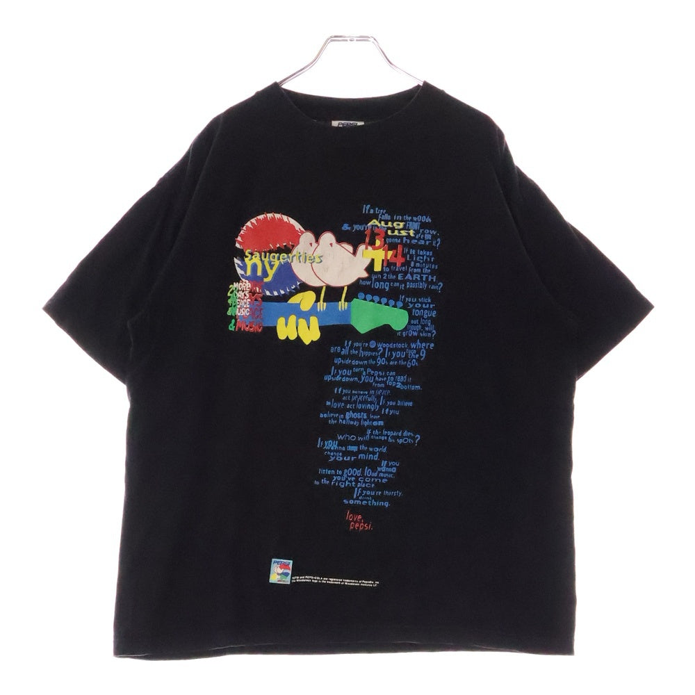 VINTAGE(ヴィンテージ) 90S VINTAGE WOODSTOCK 94 FESTIVAL TEE ヴィンテージ ウッドストック 1994フェスティバル ペプシタグ 両面プリントTシャツ 半袖クルーネック ブラック