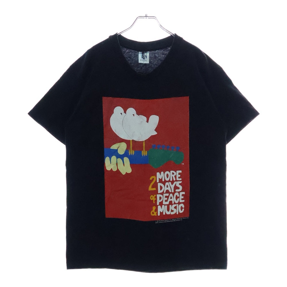 VINTAGE(ヴィンテージ) 90S VINTAGE WOOD STOCK 2MORE DAYS OF PEACE & MUSIC ウッド ストック 2モアー デイズ オブ ピース アンド ミュージック 両面プリント 半袖Tシャツ