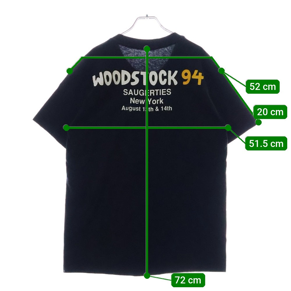 VINTAGE(ヴィンテージ) 90S VINTAGE WOOD STOCK 2MORE DAYS OF PEACE & MUSIC ウッド ストック 2モアー デイズ オブ ピース アンド ミュージック 両面プリント 半袖Tシャツ