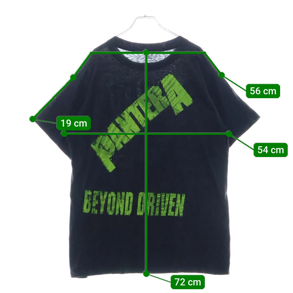 VINTAGE(ヴィンテージ) 90S VINTAGE PANTERA 1992 BEYOND DRIVEN ALBUM TEE パンテラ フロントプリントTシャツ 半袖クルーネックカットソー ブラック