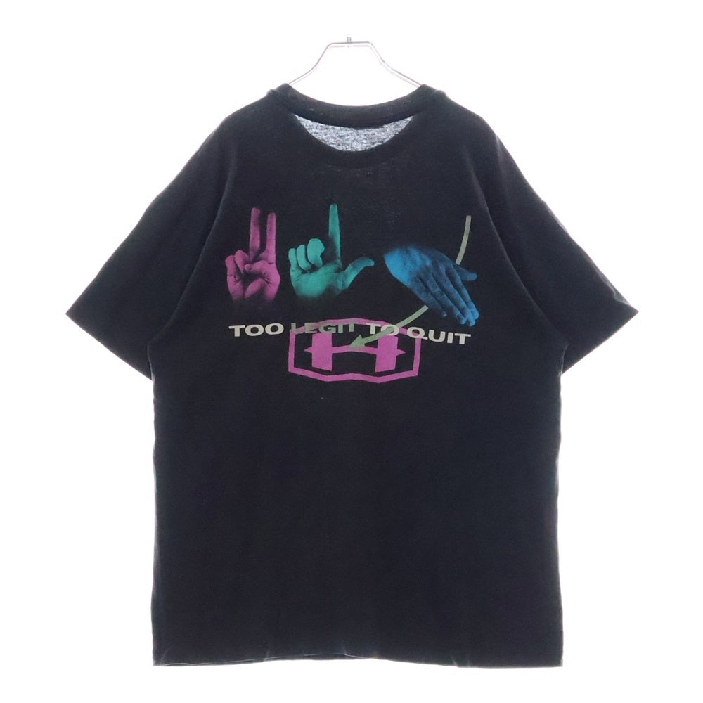 VINTAGE(ヴィンテージ) 90S VINTAGE MC HAMMER TOO LEGIT TO QUIT TEE ヴィンテージ MCハマー トゥーリジットトゥークイット HANESタグ 両面ラメプリントTシャツ