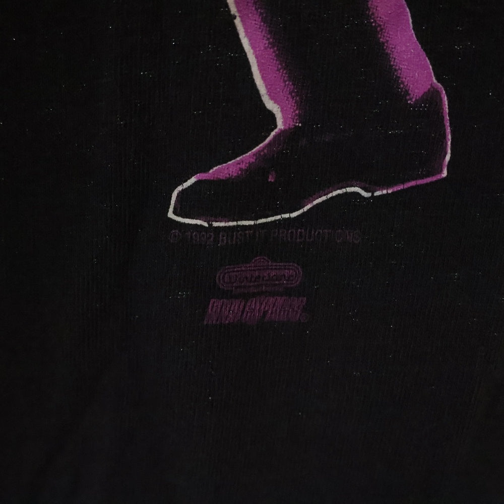 VINTAGE(ヴィンテージ) 90S VINTAGE MC HAMMER TOO LEGIT TO QUIT TEE ヴィンテージ MCハマー トゥーリジットトゥークイット HANESタグ 両面ラメプリントTシャツ