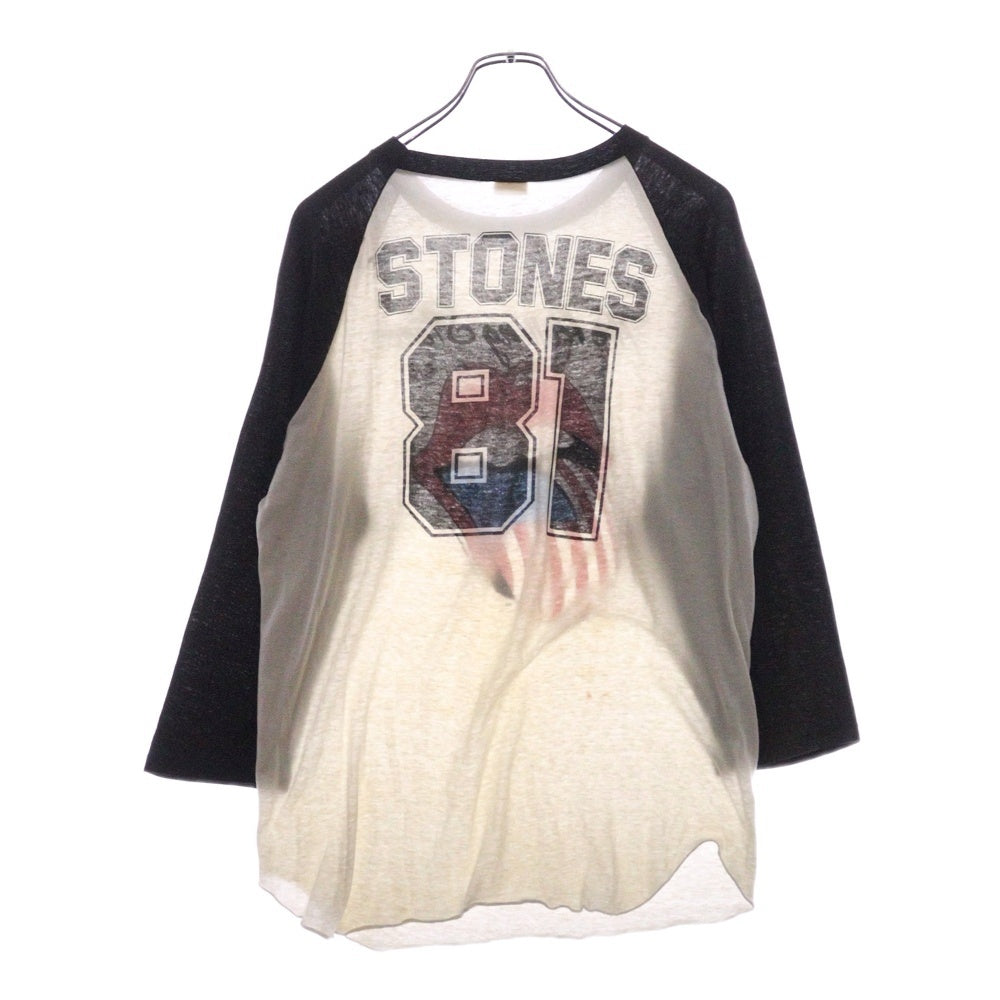 VINTAGE(ヴィンテージ) 80S VINTAGE ROLLING STONES 1991 TOUR RAGLAN SLEEVE TEE ローリングストーンズ1981ツアー 両面プリント 7分袖ラグランTシャツ クルーネックカットソー