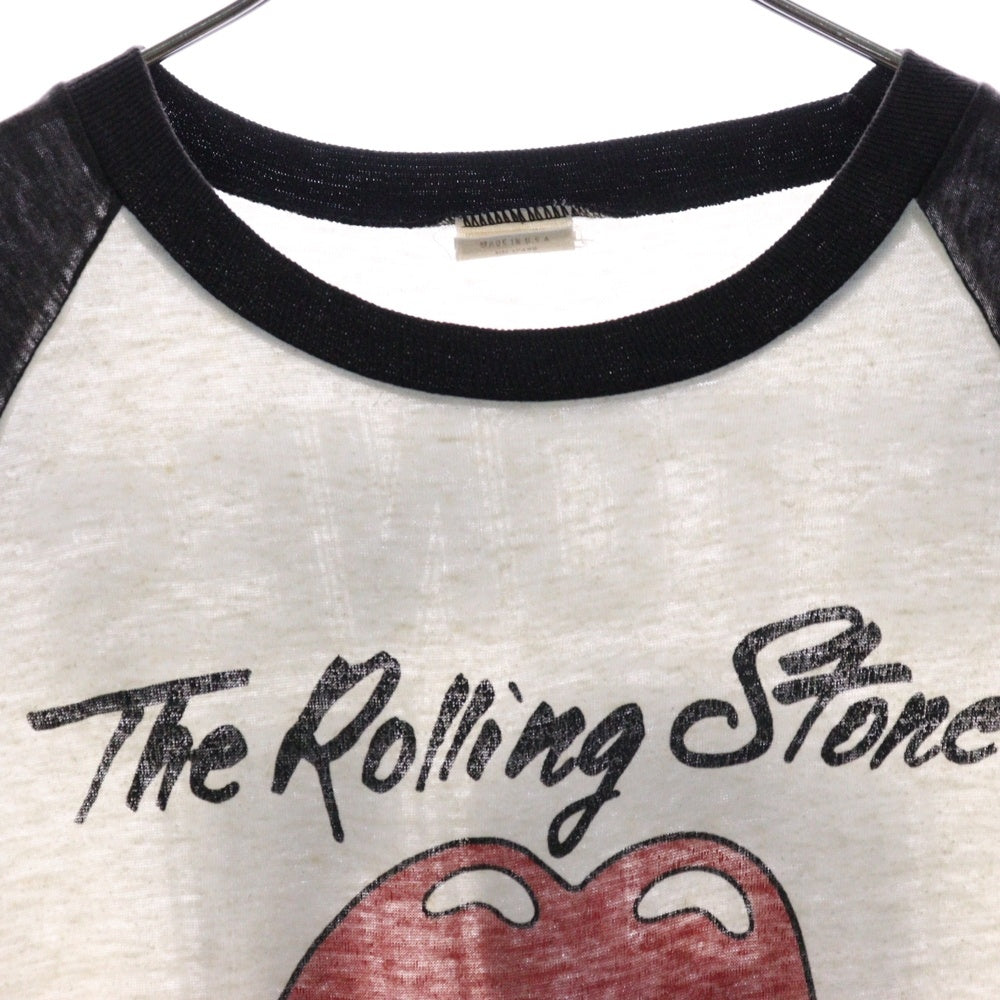 VINTAGE(ヴィンテージ) 80S VINTAGE ROLLING STONES 1991 TOUR RAGLAN SLEEVE TEE ローリングストーンズ1981ツアー 両面プリント 7分袖ラグランTシャツ クルーネックカットソー