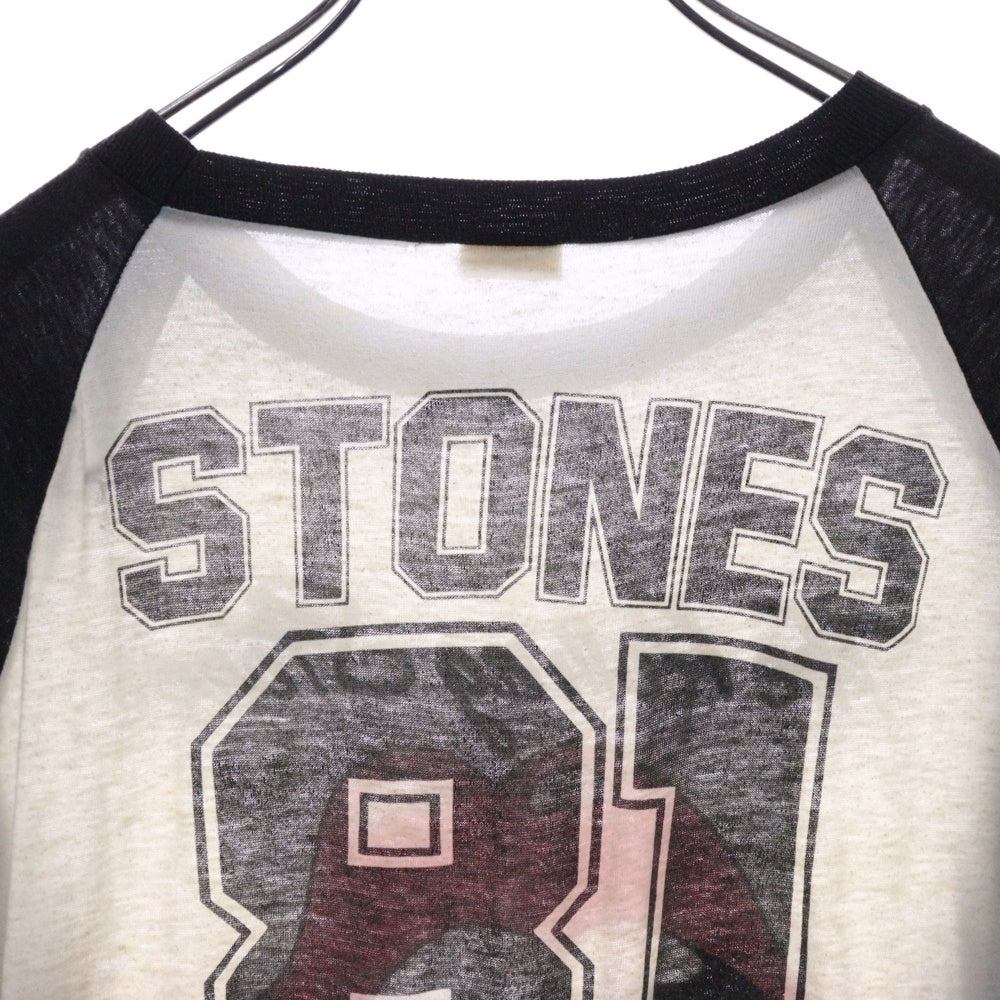 VINTAGE(ヴィンテージ) 80S VINTAGE ROLLING STONES 1991 TOUR RAGLAN SLEEVE TEE ローリングストーンズ1981ツアー 両面プリント 7分袖ラグランTシャツ クルーネックカットソー