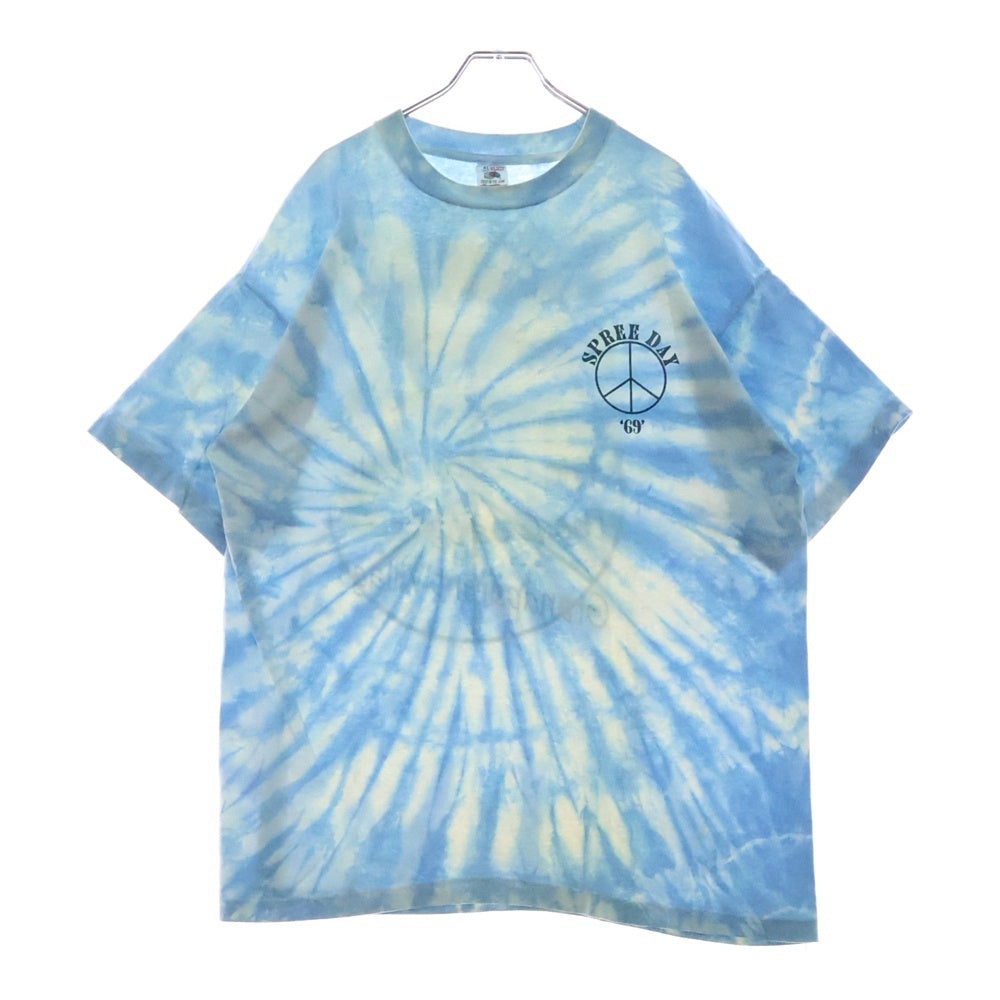 VINTAGE(ヴィンテージ) 90S VINTAGE WOODSTOCK SPREE DAY 69 TYEDYE TEE ヴィンテージ ウッドストック スプリーデイ69 タイダイTシャツ 半袖クルーネックカットソー ブルー