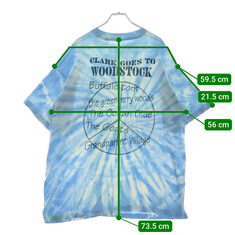 VINTAGE(ヴィンテージ) 90S VINTAGE WOODSTOCK SPREE DAY 69 TYEDYE TEE ヴィンテージ ウッドストック スプリーデイ69 タイダイTシャツ 半袖クルーネックカットソー ブルー