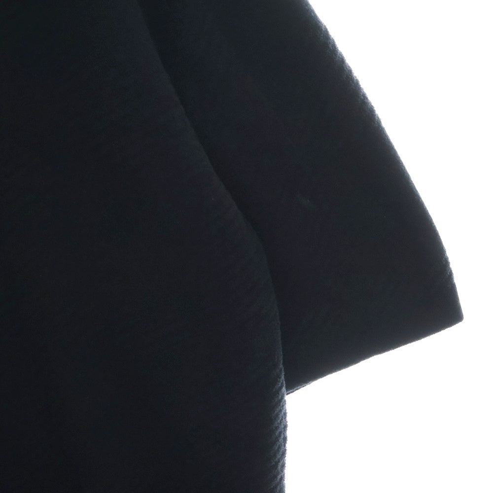 BLACK LABEL CRESTBRIDGE(ブラックレーベルクレストブリッジ) ビッグブロックチェック柄 クルーネック ポリコットン 半袖ニット セーター ブラック 51N11-501-09