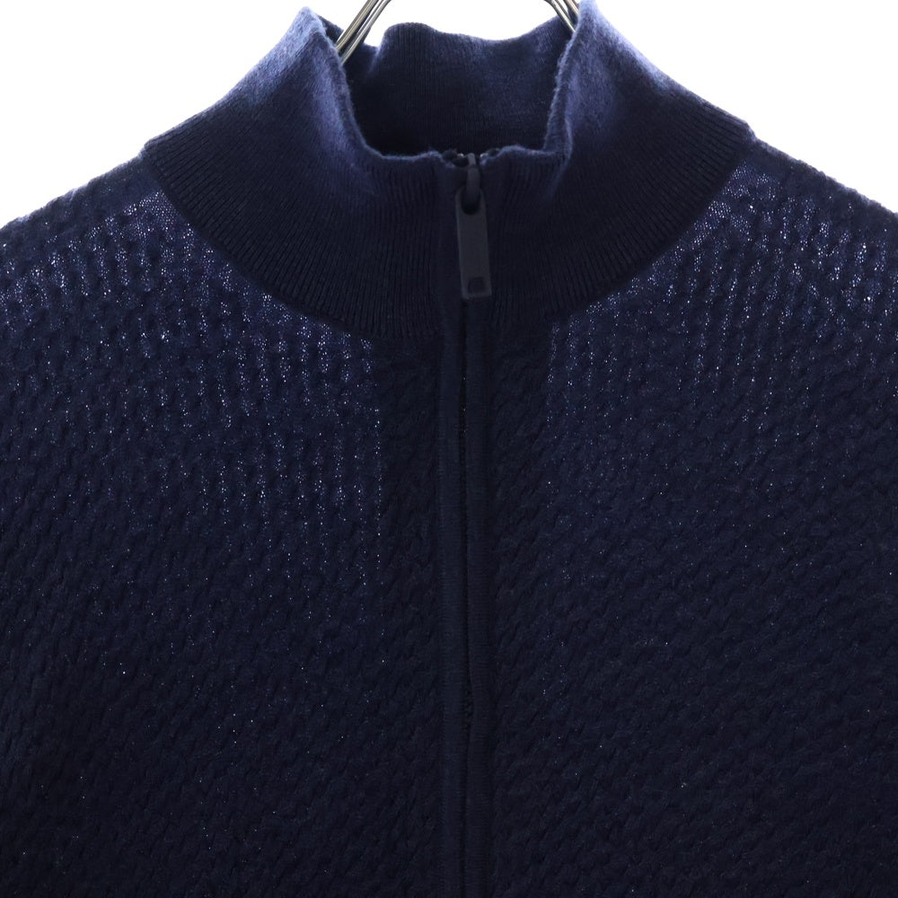 MACKINTOSH(マッキントッシュ) ワッフル フルジップアップ ウールニット セーター ネイビー G1N30-801-27