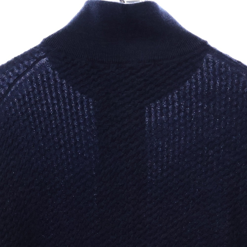 MACKINTOSH(マッキントッシュ) ワッフル フルジップアップ ウールニット セーター ネイビー G1N30-801-27