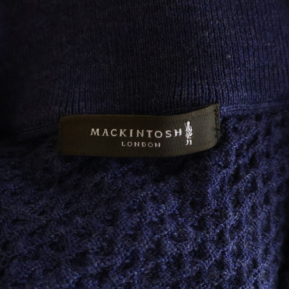 MACKINTOSH(マッキントッシュ) ワッフル フルジップアップ ウールニット セーター ネイビー G1N30-801-27