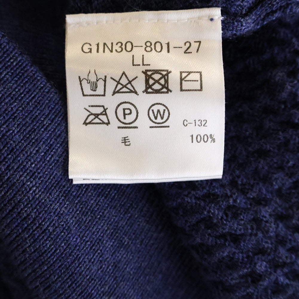 MACKINTOSH(マッキントッシュ) ワッフル フルジップアップ ウールニット セーター ネイビー G1N30-801-27