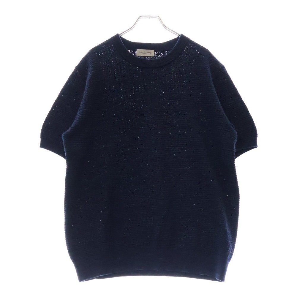 MACKINTOSH(マッキントッシュ) 交編 クルーネック コットン サマーニット 半袖Tシャツ カットソー ネイビー G1N50-103-27
