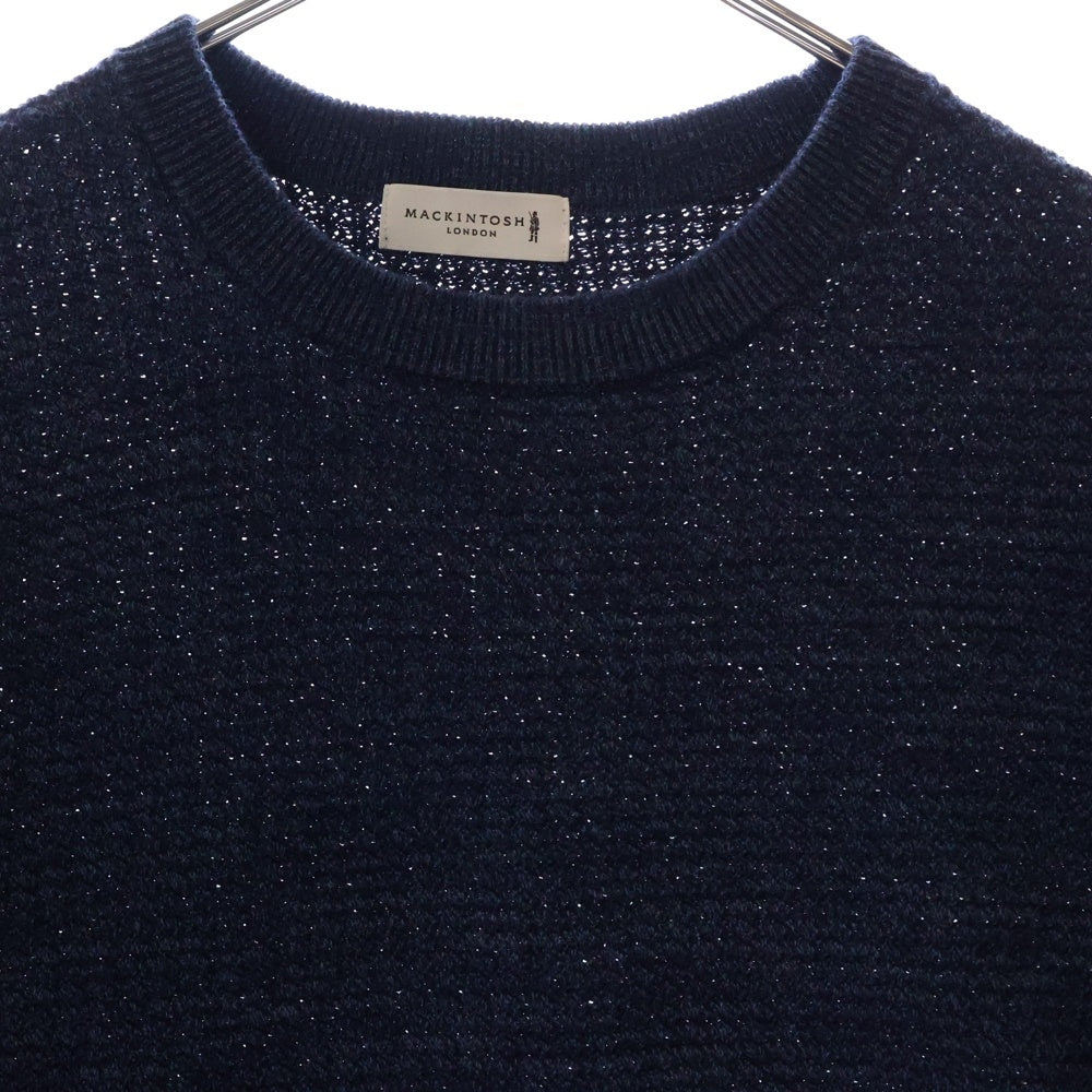 MACKINTOSH(マッキントッシュ) 交編 クルーネック コットン サマーニット 半袖Tシャツ カットソー ネイビー G1N50-103-27