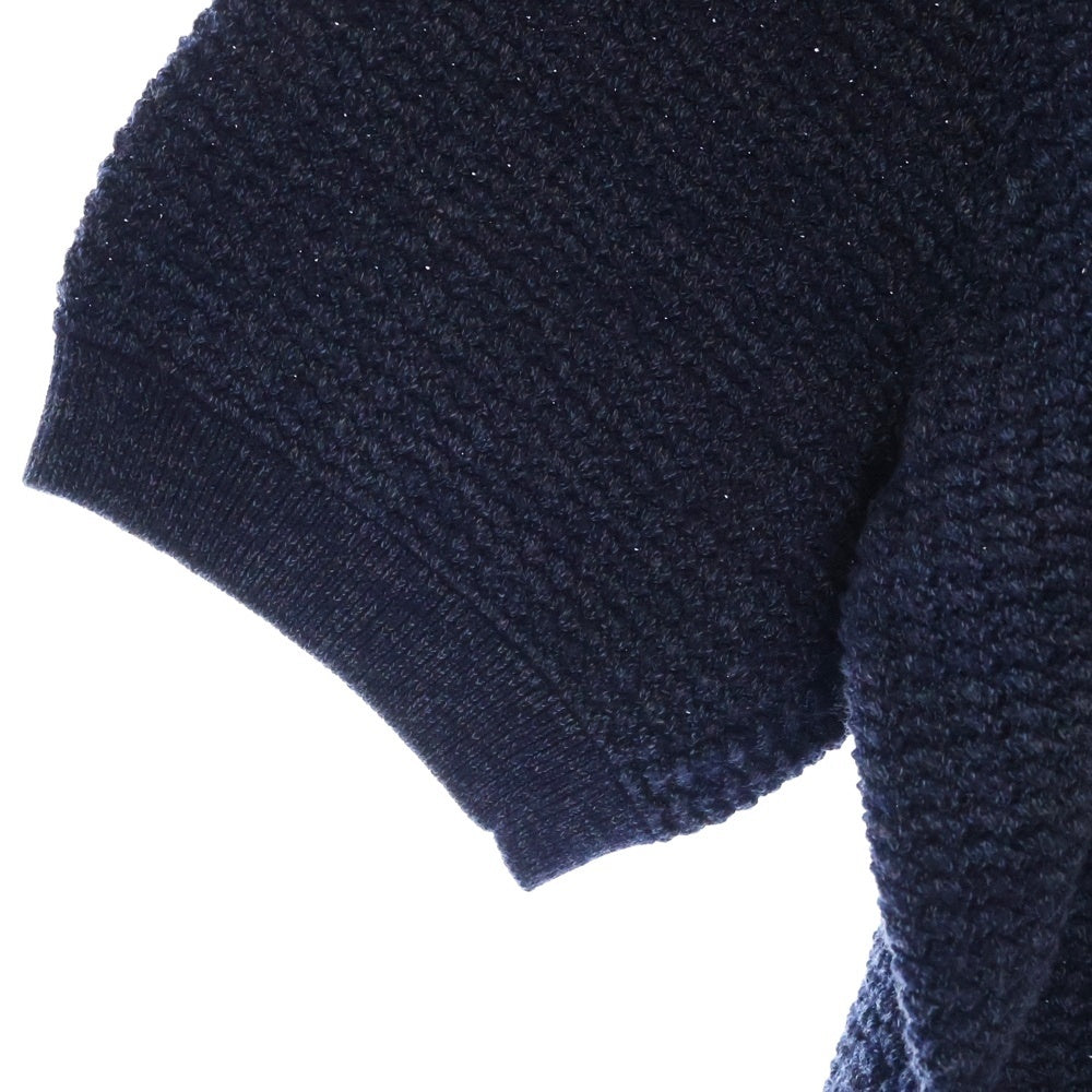 MACKINTOSH(マッキントッシュ) 交編 クルーネック コットン サマーニット 半袖Tシャツ カットソー ネイビー G1N50-103-27