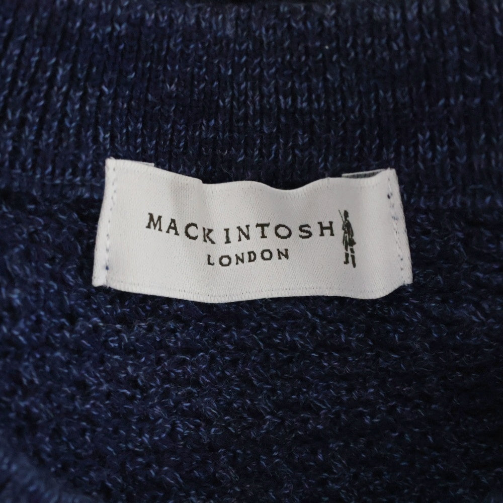 MACKINTOSH(マッキントッシュ) 交編 クルーネック コットン サマーニット 半袖Tシャツ カットソー ネイビー G1N50-103-27