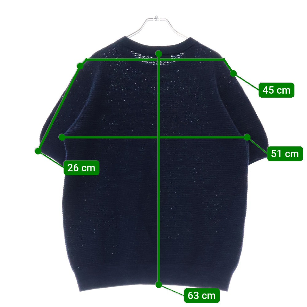 MACKINTOSH(マッキントッシュ) 交編 クルーネック コットン サマーニット 半袖Tシャツ カットソー ネイビー G1N50-103-27