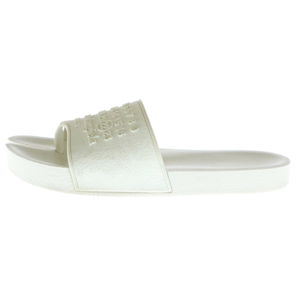 Maison Margiela 22(メゾンマルジェラ) 21SS カレンダータグ ロゴ 足袋 シャワーサンダル ホワイト レディース S58WX0092