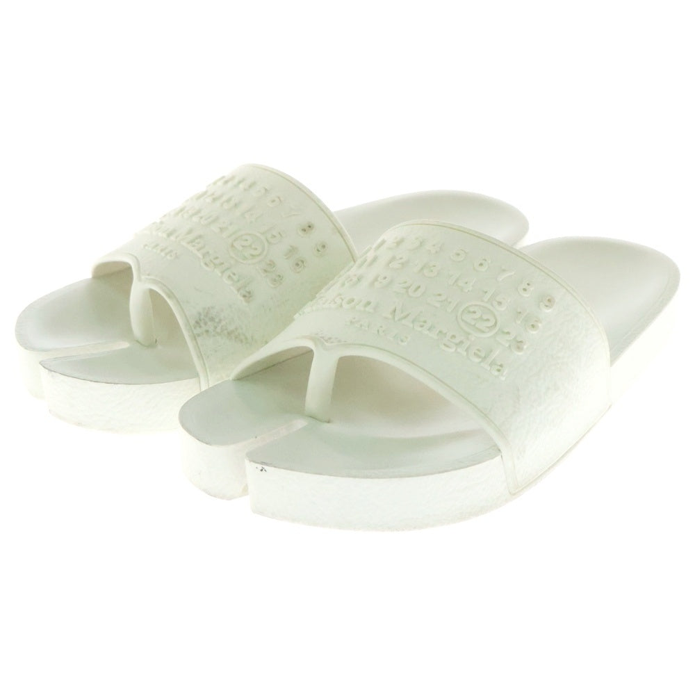 Maison Margiela 22(メゾンマルジェラ) 21SS カレンダータグ ロゴ 足袋 シャワーサンダル ホワイト レディース S58WX0092