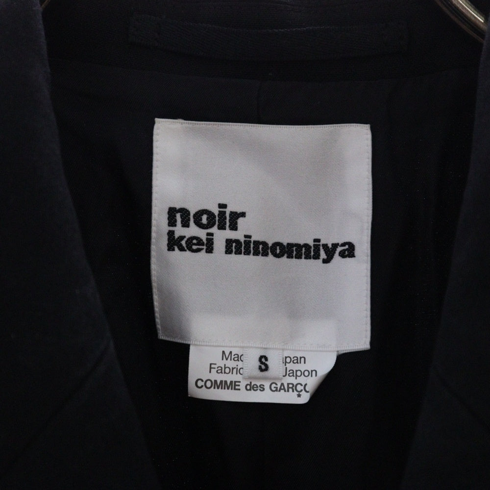 NOIR KEI NINOMIYA(ノワール ケイニノミヤ) 25SS Buckle-Detail Jacket バックルディティール ウールオックスベルトジャケット ブラック レディース 3O-J005 AD2024