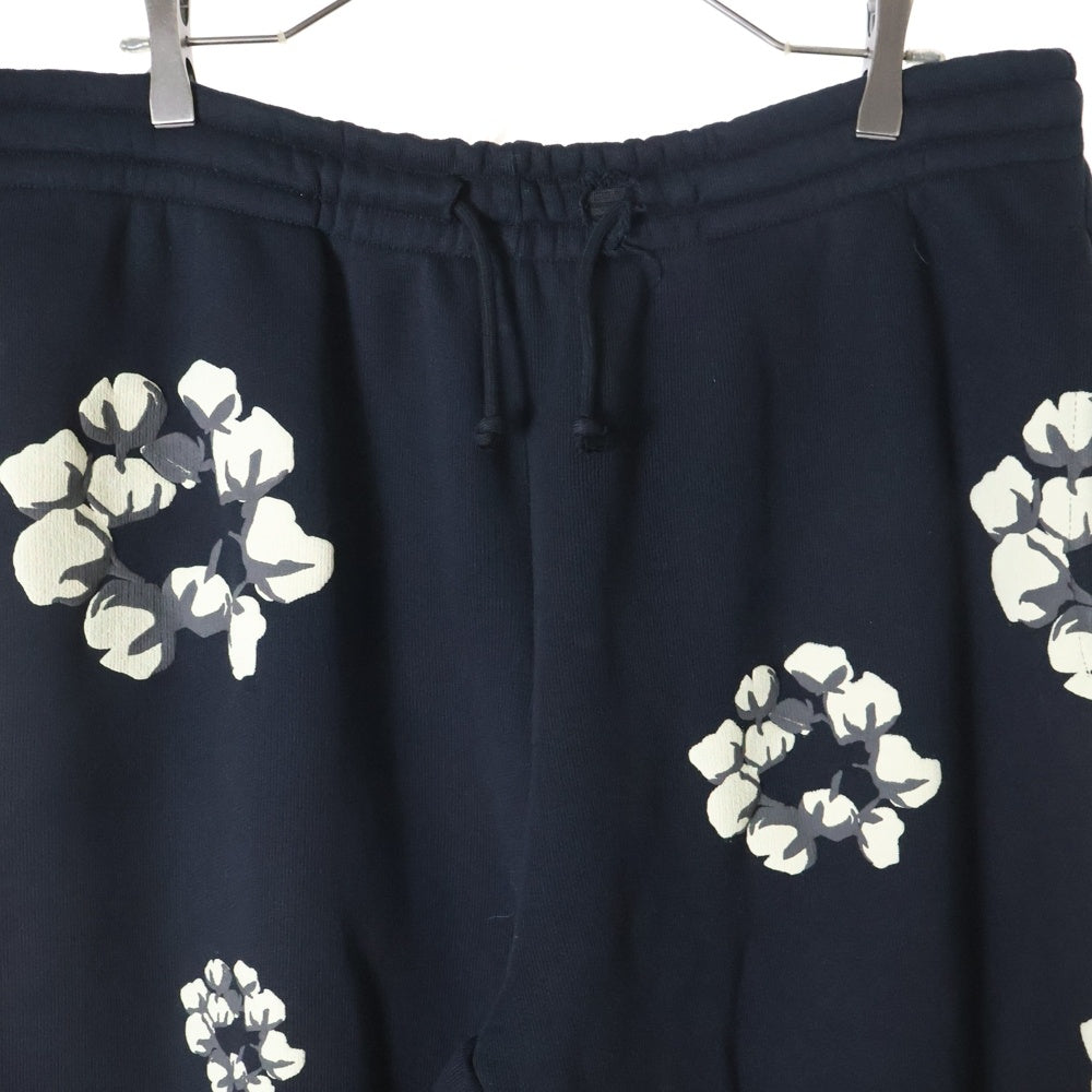 DENIM TEARS(デニムティアーズ) ×CACTUS PLANT FLEA MARKET カクタス プラント フリー マーケット フラワープリントデザイン スウェットパンツ ブラック