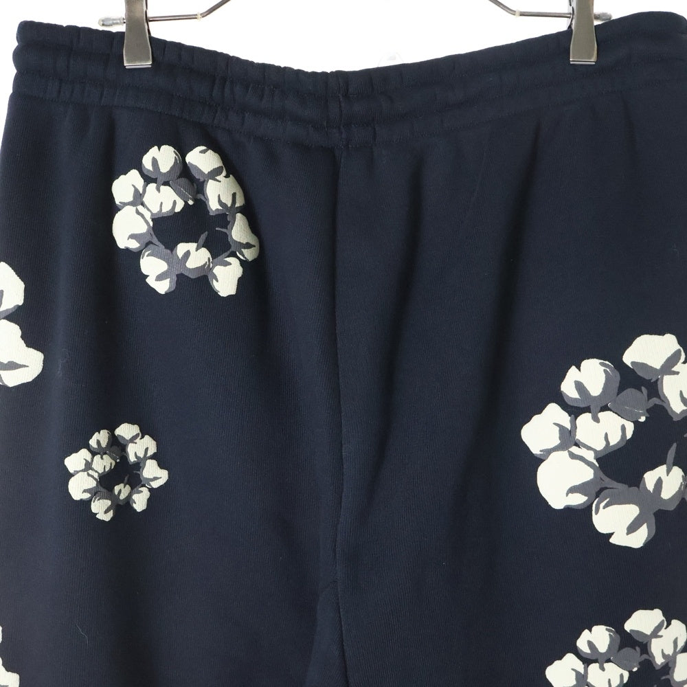 DENIM TEARS(デニムティアーズ) ×CACTUS PLANT FLEA MARKET カクタス プラント フリー マーケット フラワープリントデザイン スウェットパンツ ブラック