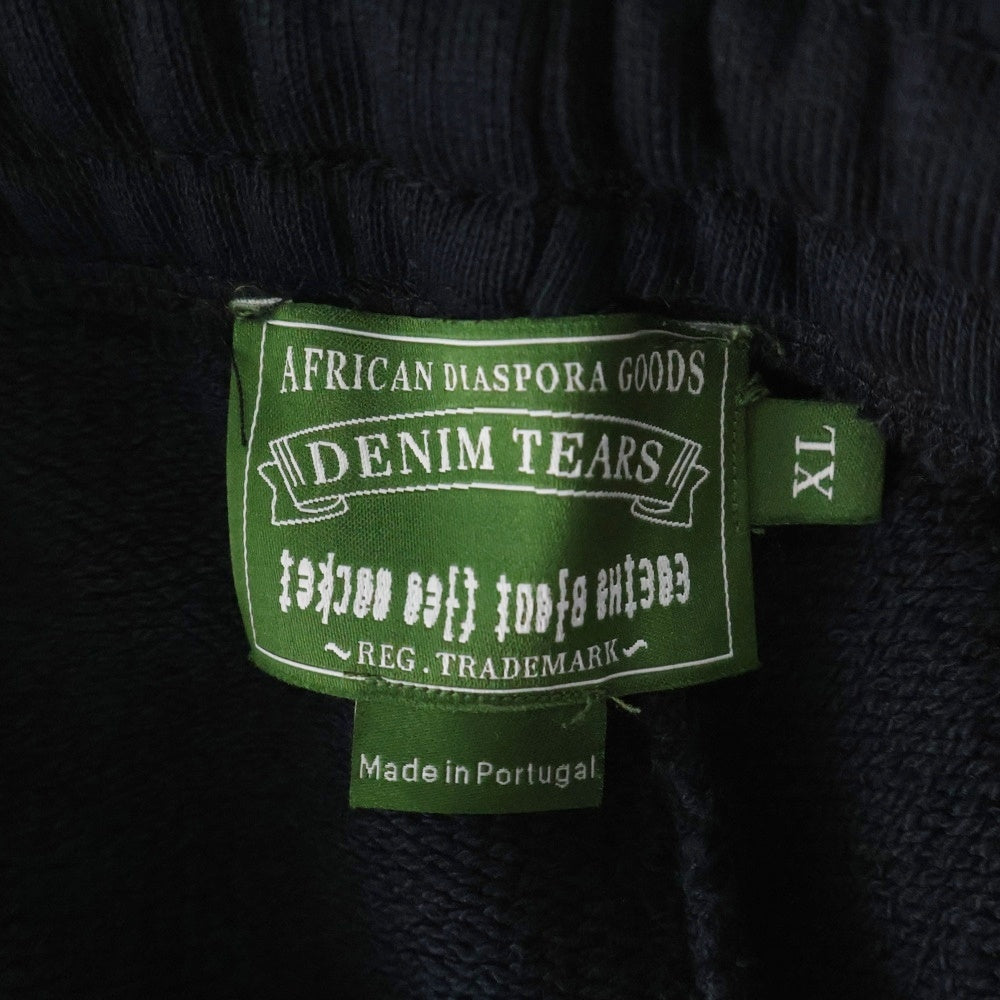 DENIM TEARS(デニムティアーズ) ×CACTUS PLANT FLEA MARKET カクタス プラント フリー マーケット フラワープリントデザイン スウェットパンツ ブラック