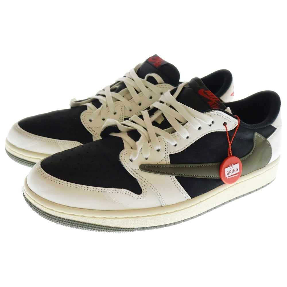NIKE(ナイキ) ×TRAVIS SCOTT WOMEN'S AIR JORDAN 1 LOW OG OLIVE トラヴィススコット ウィメンズ エアジョーダン1 ローカットスニーカー US13/30cm DZ4137-106