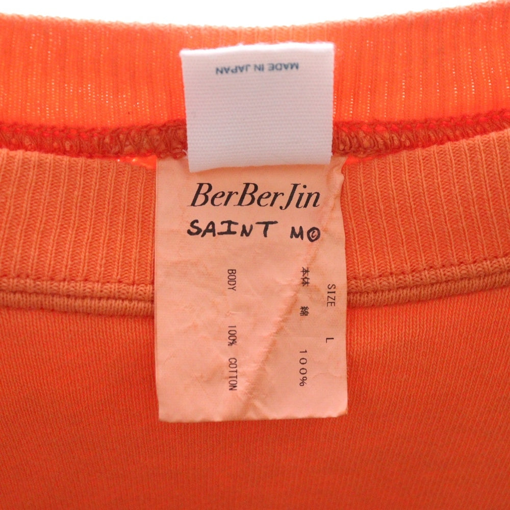 SAINT MICHAEL(セントマイケル) 23AW × BerBerJin BJ CRW SWT ベルベルジン グラフィックプリント クルーネックスウェットトレーナー オレンジ SM-A23-0000-C14