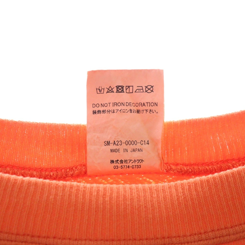 SAINT MICHAEL(セントマイケル) 23AW × BerBerJin BJ CRW SWT ベルベルジン グラフィックプリント クルーネックスウェットトレーナー オレンジ SM-A23-0000-C14