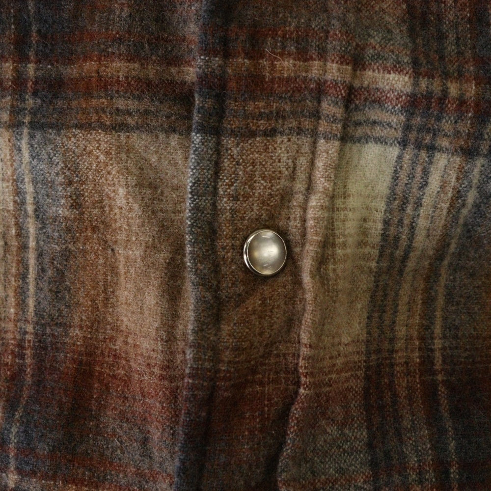 PENDLETON(ペンドルトン) 70S HIGH GRADE WESTERN WEAR ハイ グレード ウエスタン ウェア チェック柄 フランネル長袖シャツ ブラウン