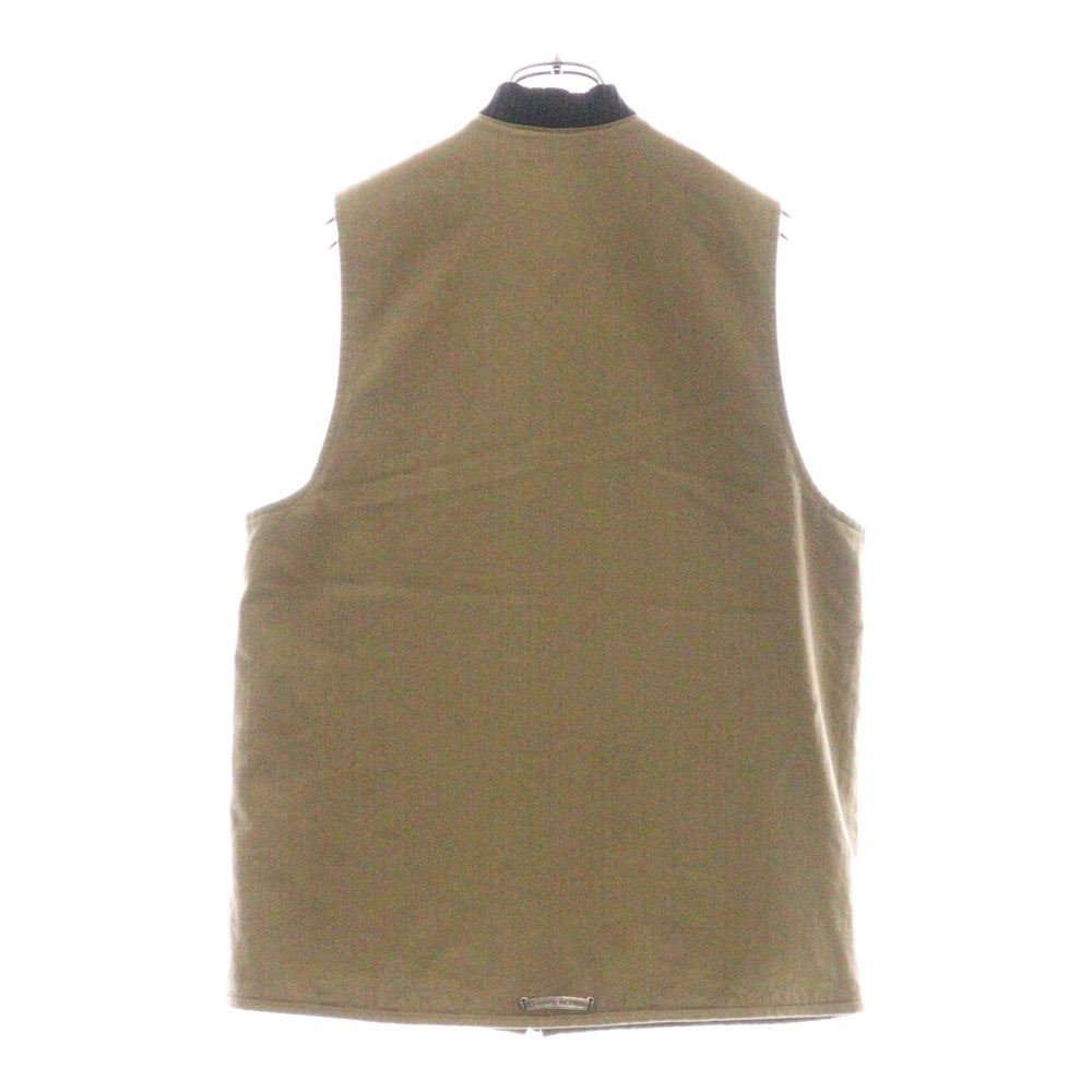 CHROME HEARTS(クロムハーツ) VEST-M-HOMER ヘリンボーン 中綿キルティング ダガージップアップベスト ベージュ